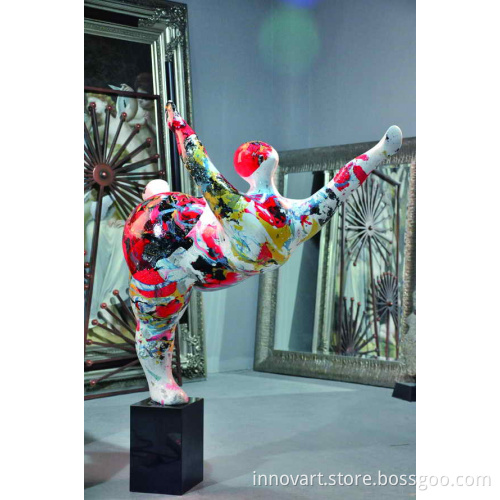artistic painted resin sculpture